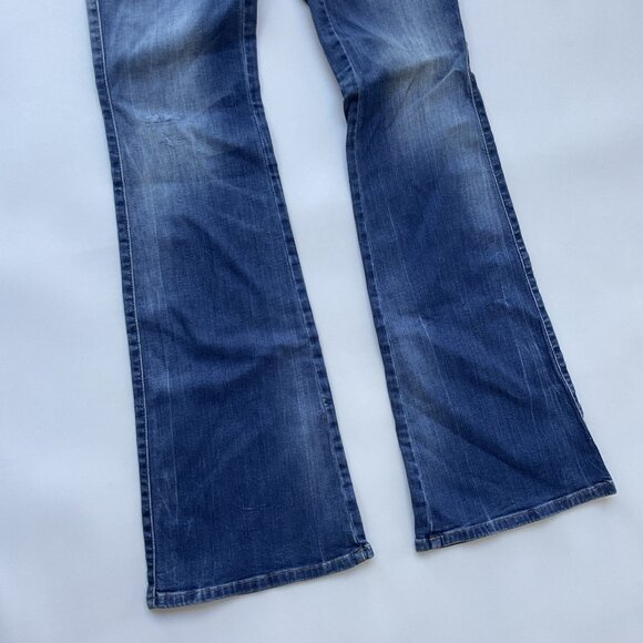 $198 Diesel Women’s Sandy B-Patch Slim Bootcut Jeans Regular Waist Blue Size 26 - Picture 8 of 16